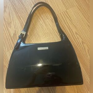 Liz claiborne black plastic shoulder bag